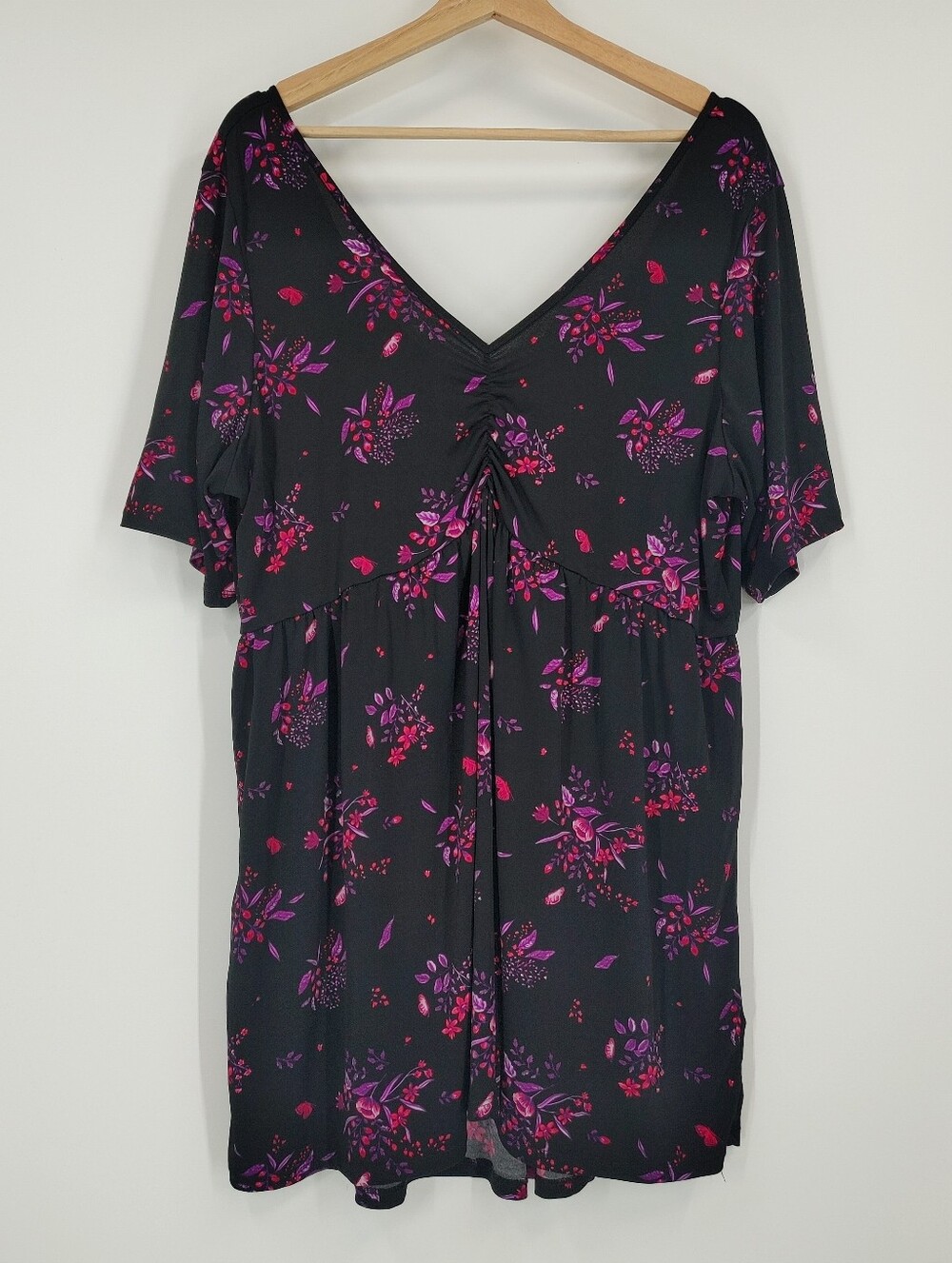 Torrid Floral Print V Neck Top